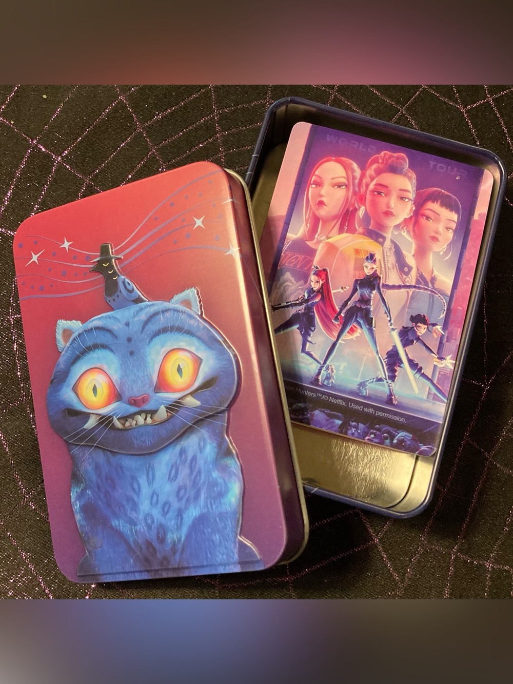 K-Pop Demon Hunters Derpy Tiger Playing Cards with Tin